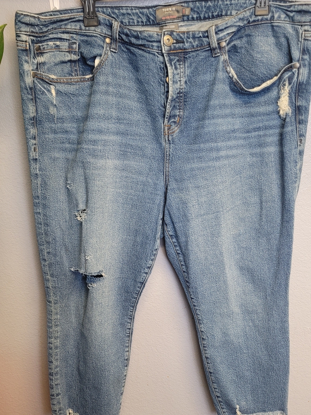 torrid Light Blue Distressed Boyfriend Jeans